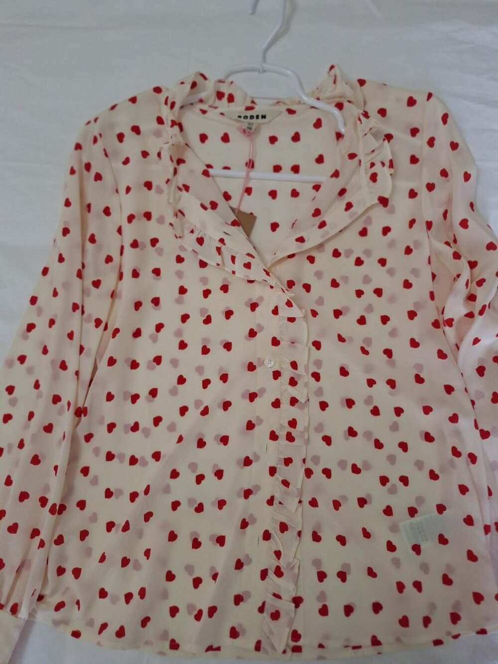 Boden Isabel Ruffle Shirt (Silk) - Picture 4 of 7